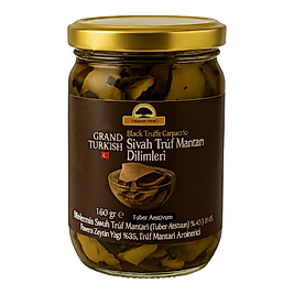 Siyah Trüf Mantarı Dilimleri Carpaccio - Tuber Aestivum, 160 Gr, Premium Konserve